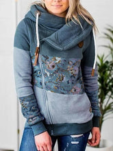 Load image into Gallery viewer, Blended Side Zipper Printing Women's Coat
