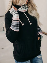 Load image into Gallery viewer, Colorblock Ethnic Sports Hood Women's Tops
