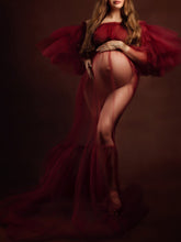 Load image into Gallery viewer, Elegant Chiffon Photography Maternity Dress
