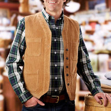 Load image into Gallery viewer, Corduroy Casual And Comfortable Men's Vests
