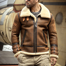 Load image into Gallery viewer, Deerskin Stitching Plus Velvet Men's Coat
