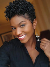 Load image into Gallery viewer, Fluffy And Dense Black Curly Hair Fiber Wig
