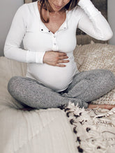 Load image into Gallery viewer, Button-Down Collar Casual T-Shirt Maternity Tops

