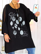 Load image into Gallery viewer, Casual Loose Leaf Print Lady T-shirt
