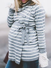 Load image into Gallery viewer, Autumn and Winter Fashionable and Comfortable Striped Maternity Jacket
