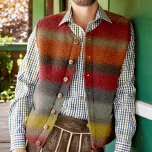 Load image into Gallery viewer, Colorblock Retro Slim Sleeveless Men's Vest

