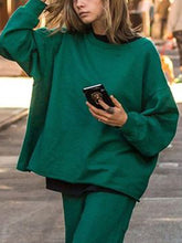 Load image into Gallery viewer, Fall/Winter Women Fashion Pure Color Sweatshirt And Pants Two-piece Suit
