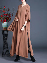 Load image into Gallery viewer, Elegant Split Mid-Sleeve Maxi Women's Dresses
