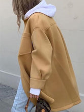 Load image into Gallery viewer, Casual Solid Color Woolen Oversized Women's Jacket
