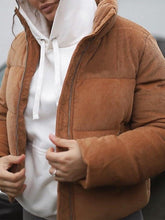 Load image into Gallery viewer, Short Cotton Jacket with Warm Stand Collar
