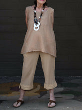 Load image into Gallery viewer, Women's Casual Solid Color Sleeveless Suit
