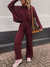 Load image into Gallery viewer, Ladies Fashion Casual Knitted Two-piece Suit
