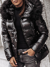 Load image into Gallery viewer, Fashion Warm Ladies Fur Collar Cotton Jacket
