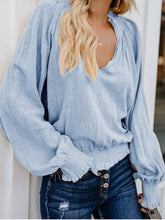 Load image into Gallery viewer, Cotton V-neck Waist Top
