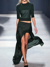 Load image into Gallery viewer, Spliced fabric Breathable Split Skirt Women's Suit
