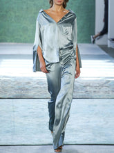 Load image into Gallery viewer, Ice Silk Long-Sleeved Catwalk Loose Women's Suit
