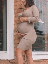 Load image into Gallery viewer, Tube Top Lace Sleeve Casual Maternity Dresses
