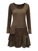 Load image into Gallery viewer, Retro Casual A-line Long Sleeve Round Neck Dress
