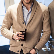 Load image into Gallery viewer, Fashionable Men's Lapel Knitted Jacket
