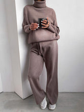Load image into Gallery viewer, Casual High Neck Long Sleeve Sweater Trousers Maternity Suit
