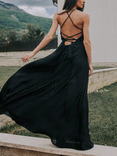 Load image into Gallery viewer, Women's Sexy V-Neck Halter Long Dress
