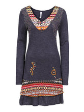 Load image into Gallery viewer, Casual Color Matching Bohemia Casual Dress
