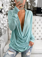 Load image into Gallery viewer, Comfy Long Sleeve V-neck Pullover Tops for Women
