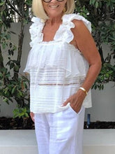 Load image into Gallery viewer, White Lace Hollow Loose Women's Suit

