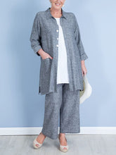 Load image into Gallery viewer, Cotton And Linen Long Sleeve Wide Legs Women's Suit
