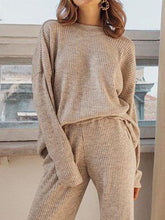 Load image into Gallery viewer, Autumn and Winter Solid Color Comfortable Knitted Suit
