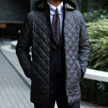 Load image into Gallery viewer, Mid-length Warm Men's Hooded Cotton Jacket
