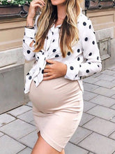 Load image into Gallery viewer, Fashion Polka Dot Decoration Suit Maternity Dress
