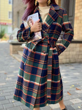 Load image into Gallery viewer, Casual Fashion Contrast Color Plaid Ladies Coat
