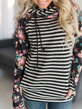 Load image into Gallery viewer, Fashion Casual Sleeve Print Striped Hoodie
