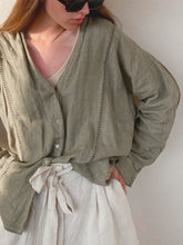 Load image into Gallery viewer, Comfortable Cotton and Linen Long-sleeved Cardigan
