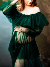 Load image into Gallery viewer, Maternity Sexy One Shoulder Lace Photography Dress
