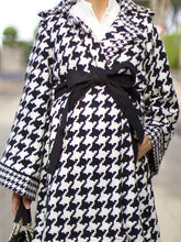 Load image into Gallery viewer, Autumn and Winter Fashion Lapel Houndstooth Pattern Maternity Coat
