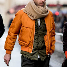 Load image into Gallery viewer, Big Orange Pocket To Keep Warm Men's Coat
