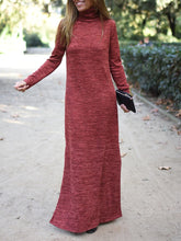 Load image into Gallery viewer, High Neck Long Sleeve Knit Dress
