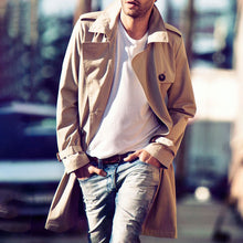 Load image into Gallery viewer, Fashion Men's Mid-length Lapel Coat
