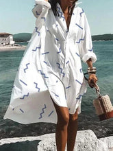 Load image into Gallery viewer, Plus Size Lapel Long Shirt Loose Women's Dress
