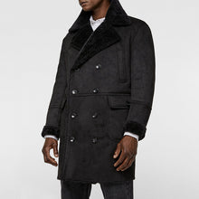 Load image into Gallery viewer, Men's Woolen Windproof Double-Breasted Fur Coat
