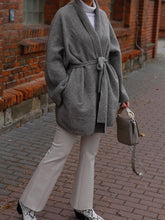 Load image into Gallery viewer, Autumn and Winter Fashion Belted Ladies Knitted Wool Coat
