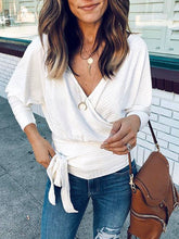 Load image into Gallery viewer, Women's Fashion Casual Solid Color Comfortable Pure Cotton V-Neck Top
