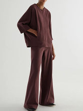 Load image into Gallery viewer, Fashion Casual Solid Color Two-piece Suit

