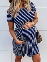 Load image into Gallery viewer, Women's Maternity Dress Striped Fashion Long Skirt

