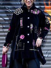 Load image into Gallery viewer, Fashion Stand-up Collar Printed Loose Coat
