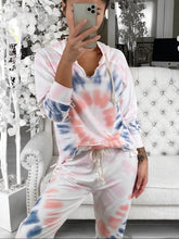 Load image into Gallery viewer, Fashion Long-sleeved Tie Dye Print DesignTop and Trousers Women's Suit

