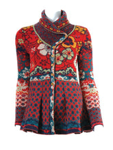 Load image into Gallery viewer, Colorblock Stand Collar Buttons Women's Coat

