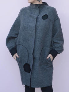 Autumn winter casual loose lady's coat